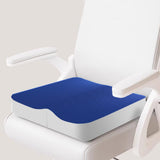 Comfort Seat Cushion | Non-Slip Orthopedic Memory Foam | Back and Tailbone Relief | for Car, Travel, Office, Wheelchair | 15.7" x 15.7" x 2.1 Blue