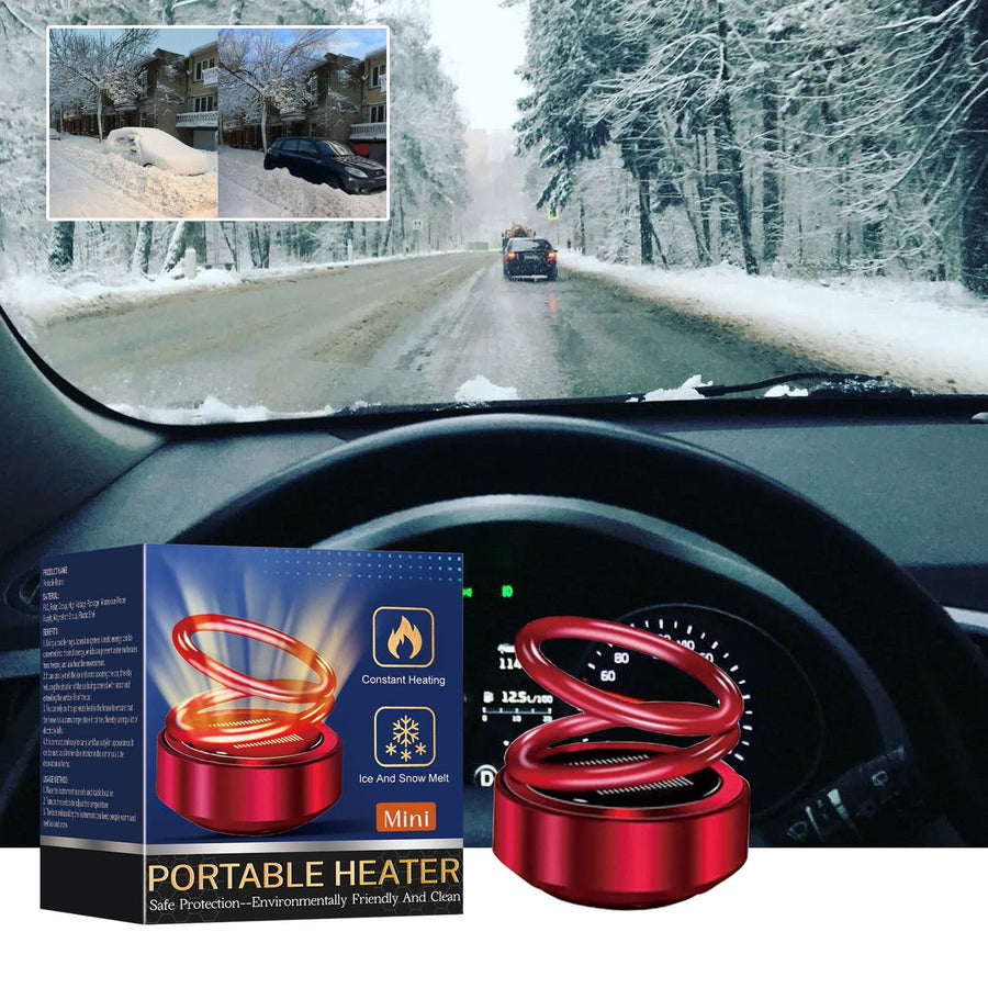 Portable Dynamic Molecular Heater,Heated Glass Fan Defroster Mini Car Heater Solar Anti-Icing Tool Kinetic Heating Portable Kinetic Molecular Car Defroster For Car Living Room Bedroom