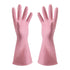 1 Pairs Rubber Gloves for Dishwashing Cleaning, Cotton Lined Household Gloves, Waterproof Gloves for Kitchen Bathroom, Reusable Gloves, Food Grade Non-Slip Household Kitchen Gloves Pink,S