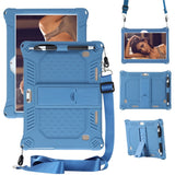 10,10.1 inch Silicone Tablet Case with Stylus Pen & Shoulder Strap, Universal Shockproof Silicone Cover Case,Soft Portable Protective Cover for Android Tablet PC Blue