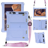 10,10.1 inch Silicone Tablet Case with Stylus Pen & Shoulder Strap, Universal Shockproof Silicone Cover Case,Soft Portable Protective Cover for Android Tablet PC Purple