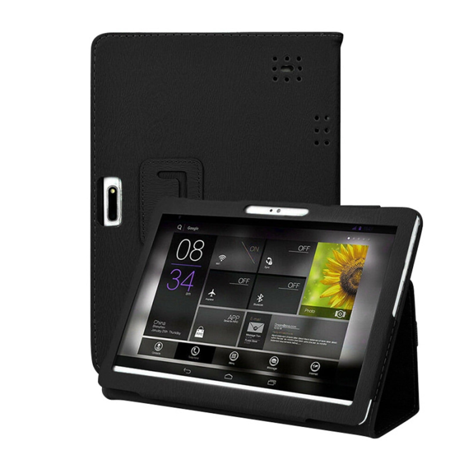 10.1 inch Android Tablet Case,Universal PU Leather Folio Cover Compatible, Fashion Design Travel Portable Protective Folio PU Leather Stand Shell Case with Magnetic Closure #01