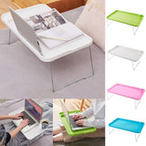 Foldable Lap Desks Laptop Tray for Bed or Couch,Portable Breakfast Serving Tray with Folding Legs, Vuyungers Lightweight Mini Lazy Small Table, Laptop Stand for Working, Reading and Writing Hot Pink