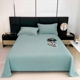 Waterproof Bed Flat Sheet ,Best Season Cotton Sheet-Long Staple Cotton Sheets Set, Soft Cotton Bed Sheets,Reusable Washable Mattress Protector Sheet, Furniture Cover for Bedding,Couch Green