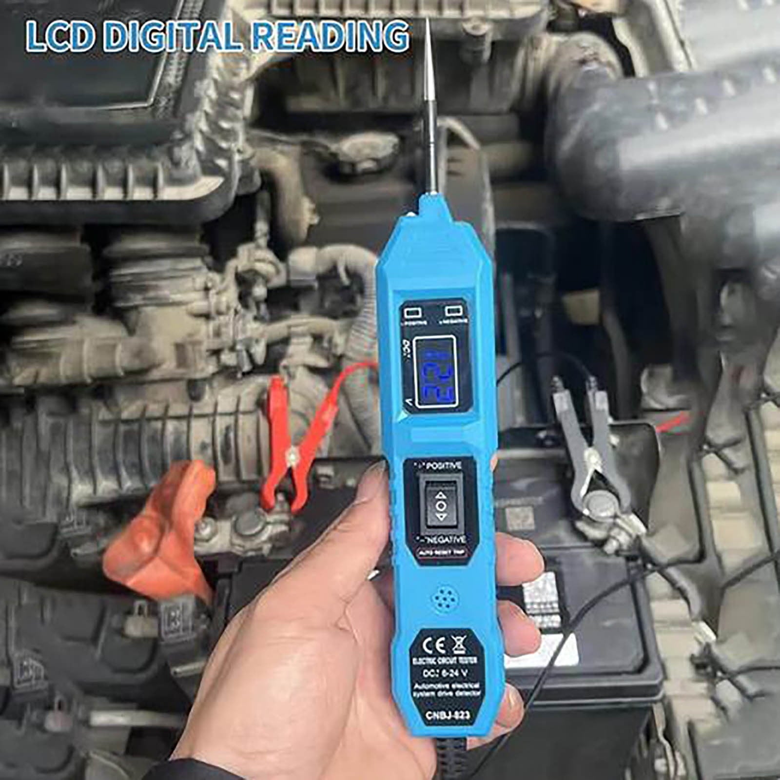CCMAOLU 2025 New Car Electric Circuit Tester, Automotive Electrical System Tester, Power Circuit Probe Tester, DC Test Light Automotive Short Circuit Finder with LED Light