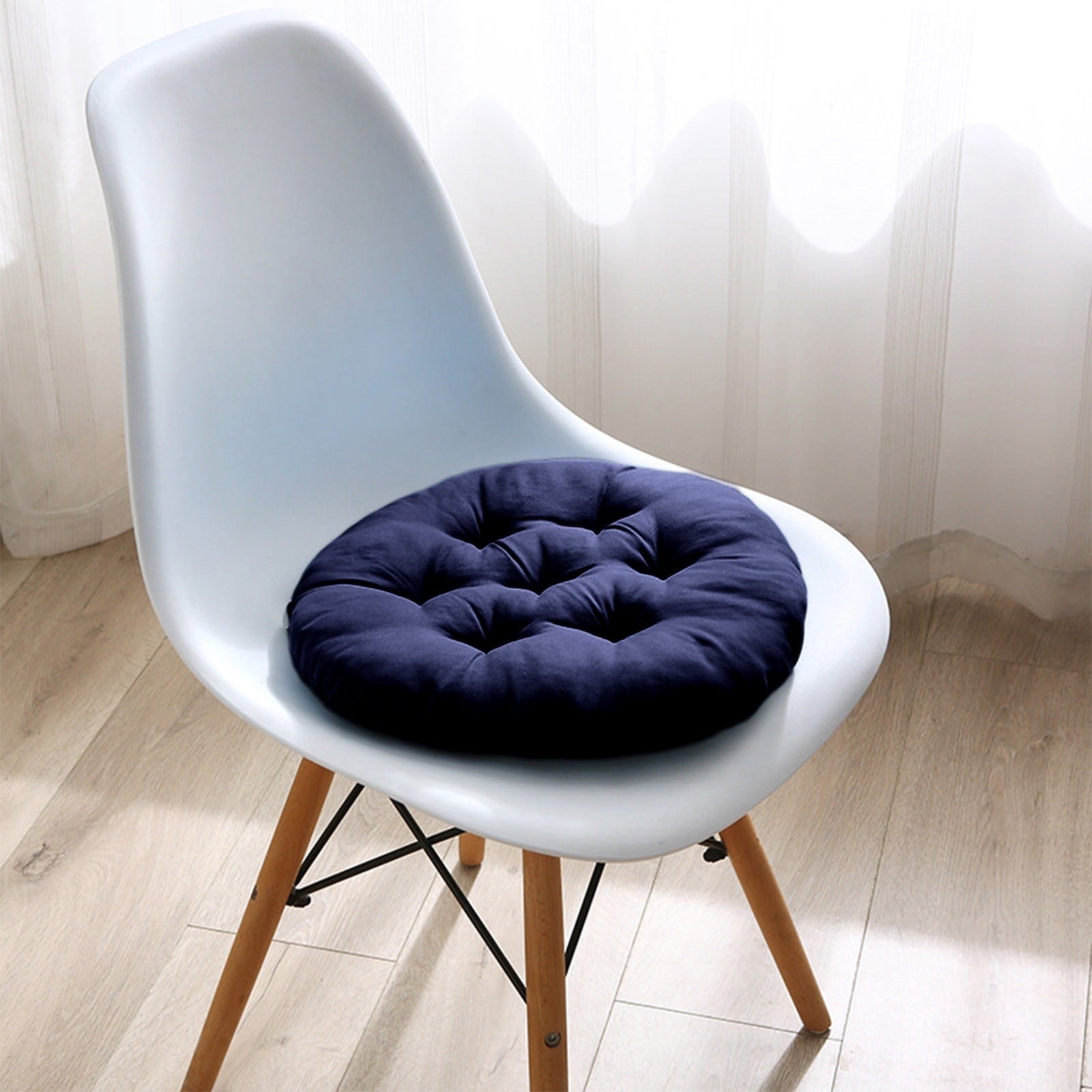 Outdoor Seat Cushion, Round Rattan Cushion, Hanging Basket Chair Cushion for Swing Chair Hammock Wicker Chair Rocking Chair,Vuyungers Seat Cushions Floor Pillow Blue