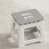 Non-Slip Folding Step Stools - 9x7in Shower Stool for Shaving Legs, Stool Foldable, Foot Stool, Holds Up to 300 lbs - Lightweight Plastic Foldable Step Stool, Low Stool Outdoor Camping Home Gray