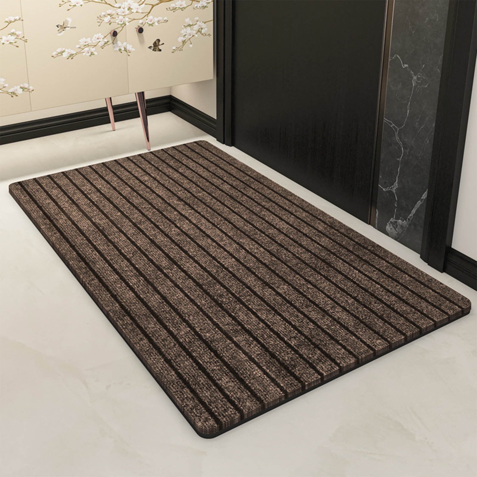 40 x 24 Inch Absorbent Door Mat - Customizable Size, Durable & Stylish, Perfect for Living Room, Kitchen, and Entryway, Easy to Clean Coffee