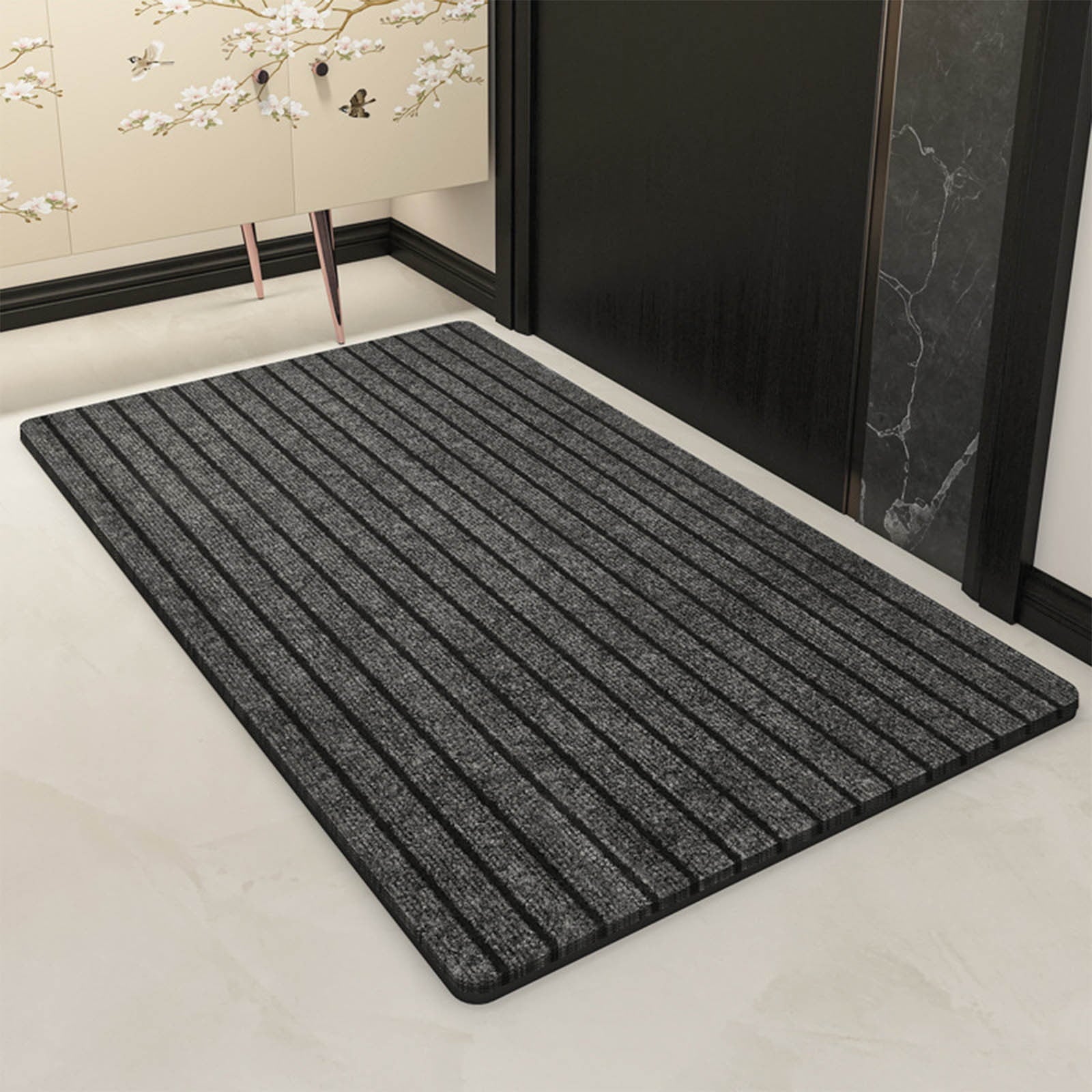 40 x 24 Inch Absorbent Door Mat - Customizable Size, Durable & Stylish, Perfect for Living Room, Kitchen, and Entryway, Easy to Clean Gray