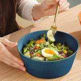 Unbreakable Large Cereal Bowl - Wheat Straw Bowls Salad bowls Microwave and Dishwasher Safe Salad Bowls, Stackable Color Kitchen Bowls for Serving, Soup, Oatmeal, Pasta, Noodles Blue