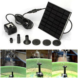 Panel Water Pump for Bird Bath Water Pump Kit - Solar Fountain 7V/140Ma Submersible Water Pump for Pool, Garden, Pond, 150L/H Max Flow, 16” Max Water Height, Outdoor Watering, 10Ft Cable