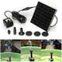 Panel Water Pump for Bird Bath Water Pump Kit - Solar Fountain 7V/140Ma Submersible Water Pump for Pool, Garden, Pond, 150L/H Max Flow, 16” Max Water Height, Outdoor Watering, 10Ft Cable