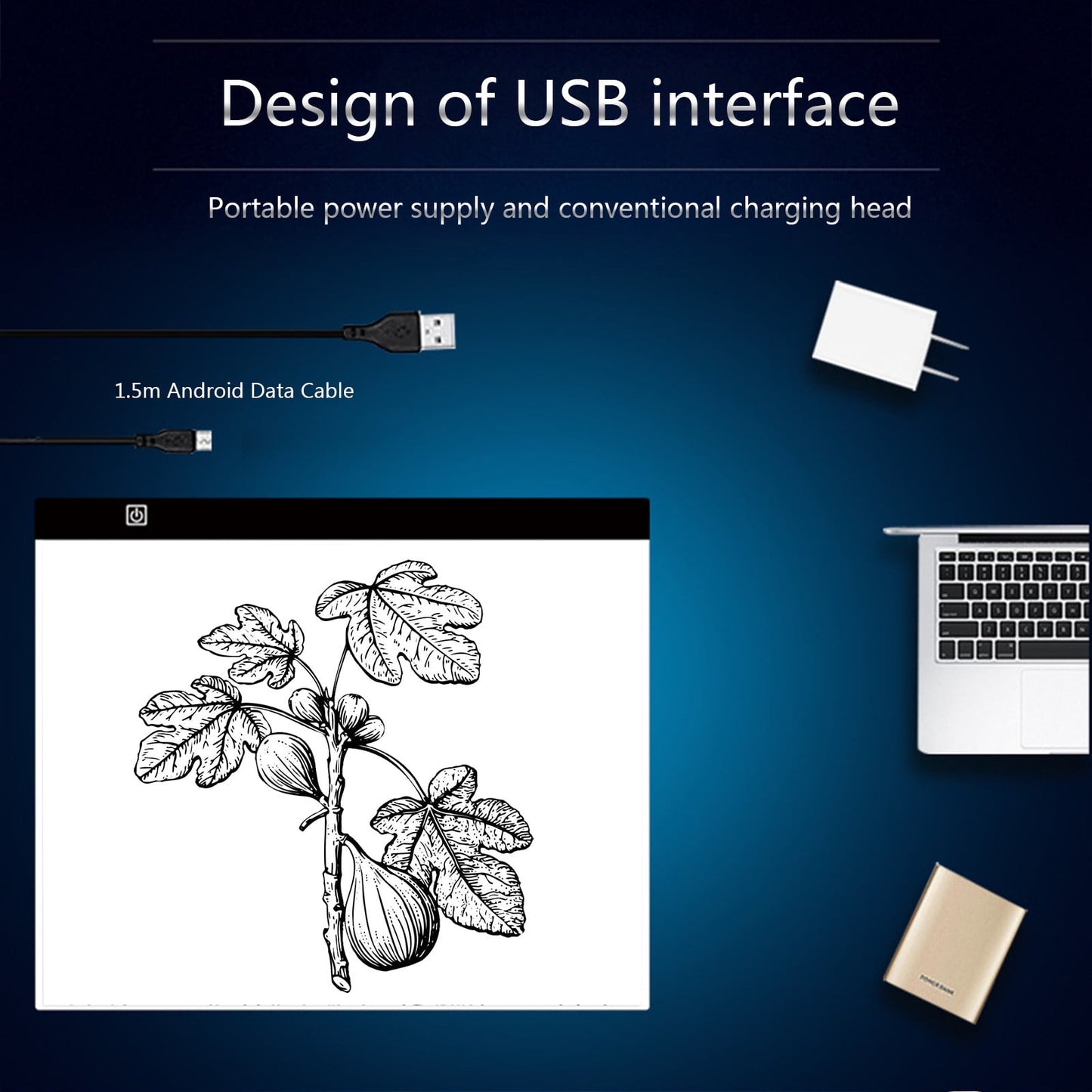 Portable A3 LED Tracing Light Box - 15.75x13.2 Inch Slim Light Pad with USB Power, Adjustable Brightness for Artists, Sketching, Animation & Design C