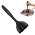 Manual Hamburger Meat Chopper Stirrer - Long Handle Chopper for Mixing Cutting, Egg Salad, Mashed Potato Red, Heat Resistant Meat Masher for Ground Beef, Hamburger Meat, Kitchen Tool black