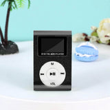 Portable MP3 Player with Clip - Mini USB LCD Screen MP3 Player, Support MP1, MP2, MP3 Music Formats, Built-in Rechargeable Battery,Includes Headphones, for Sports and Outdoor Activities Black