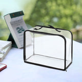 Clear Makeup Bags - Visual Bag Organizing Bag, Large Cosmetic Makeup Bags Set Clear PVC with Zipper Handle Portable Travel Luggage Pouch Airport Airline Vacation Organization B