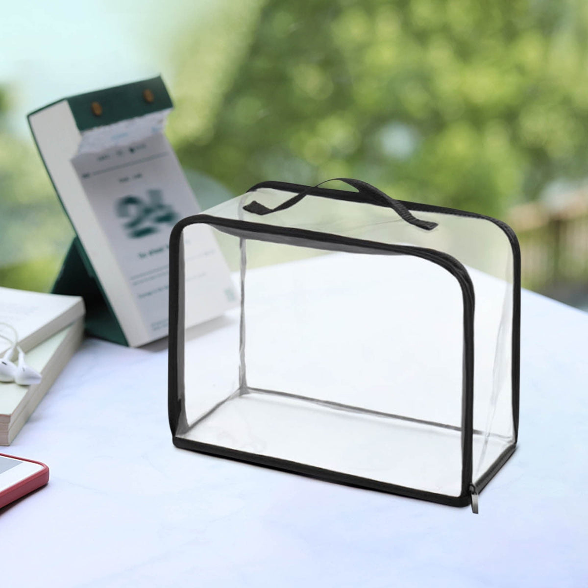 Clear Makeup Bags - Visual Bag Organizing Bag, Large Cosmetic Makeup Bags Set Clear PVC with Zipper Handle Portable Travel Luggage Pouch Airport Airline Vacation Organization B