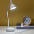 LED Desk Lamp with USB Charging Port, Auto Dimming Task Lamp, Flexible Gooseneck Table Light for Dorm Bedside, Adapter Include, White, Desk Lamp with Flexible Gooseneck Hose Neck White