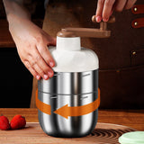 Manual Ice Crusher - Hand-Cranked Shaving Machine for Household & Commercial Use - Stainless Steel Blades, 10.04x5.04x5.04in - White, Green, Silver - for Summer Drinks & Slushies, Includes Ice Box Silver