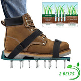 Lawn Aerator Shoes with Hook & Loop Straps for Effectively Aerating Lawn Soil, One Size Fits All Free-Installation Heavy Duty Spiked Sandals Shoes for Easy Use for Yard Patio Garden