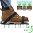 Lawn Aerator Shoes with Hook & Loop Straps for Effectively Aerating Lawn Soil, One Size Fits All Free-Installation Heavy Duty Spiked Sandals Shoes for Easy Use for Yard Patio Garden