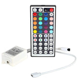 12V LED Strip Light Controller - 44 Key IR Infrared Wireless Remote with Receiver, RGB Color Changing, 16 Colors, 5 Light Modes, Adjustable Speed, Flash/Strobe/Fade, Not Included LED Lights