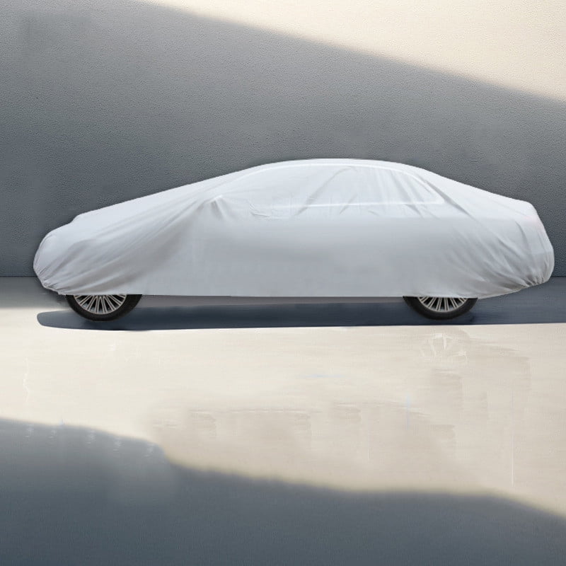 Car Cover Universal Fit - Lightweight All-Weather Protection Water & Scratch Resistant Fabric for Cars Trucks SUVs S