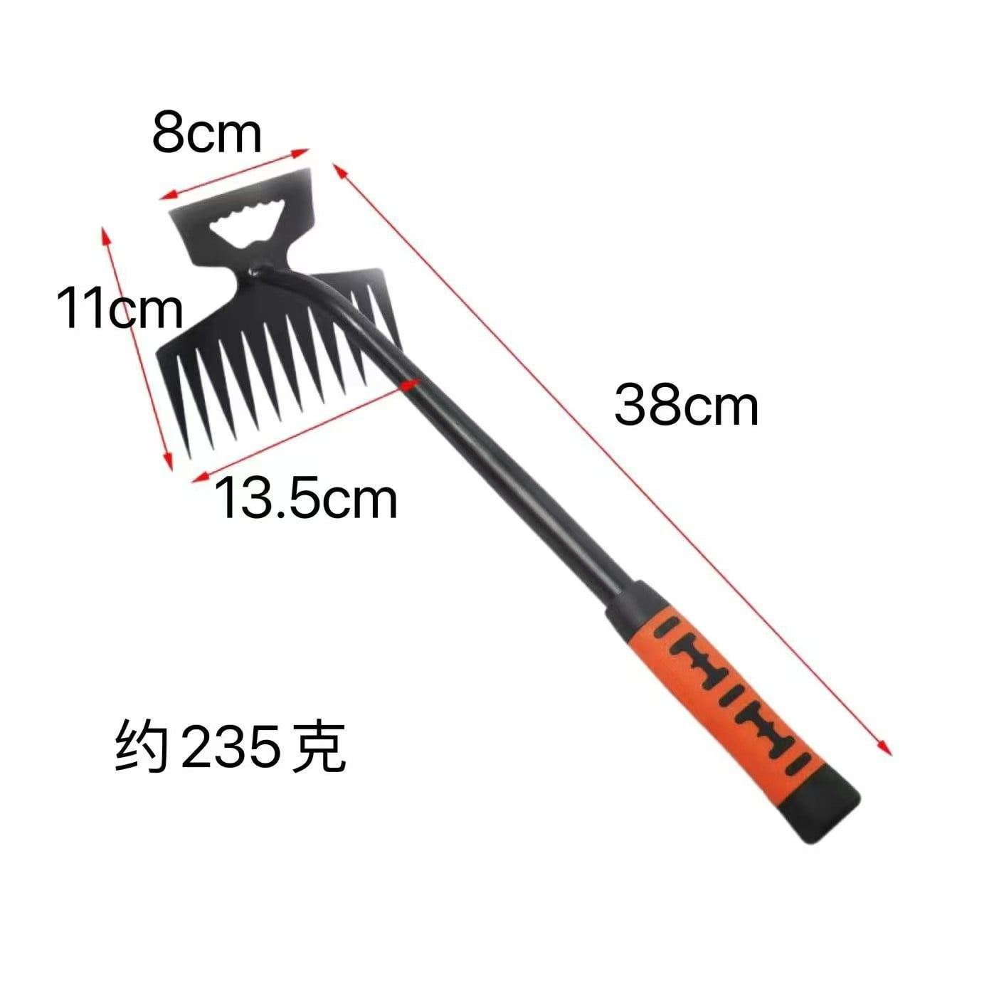 2025 Upgraded Weed Puller Tool, Weeding Artifact Uprooting Weeding Tool Weed Remover Tool 4 Teeth Manganese Steel Weed Pulling Tool, Weeder Tool Dual Purpose Manual Weeders Tool for Garden (19.7inch) Silver