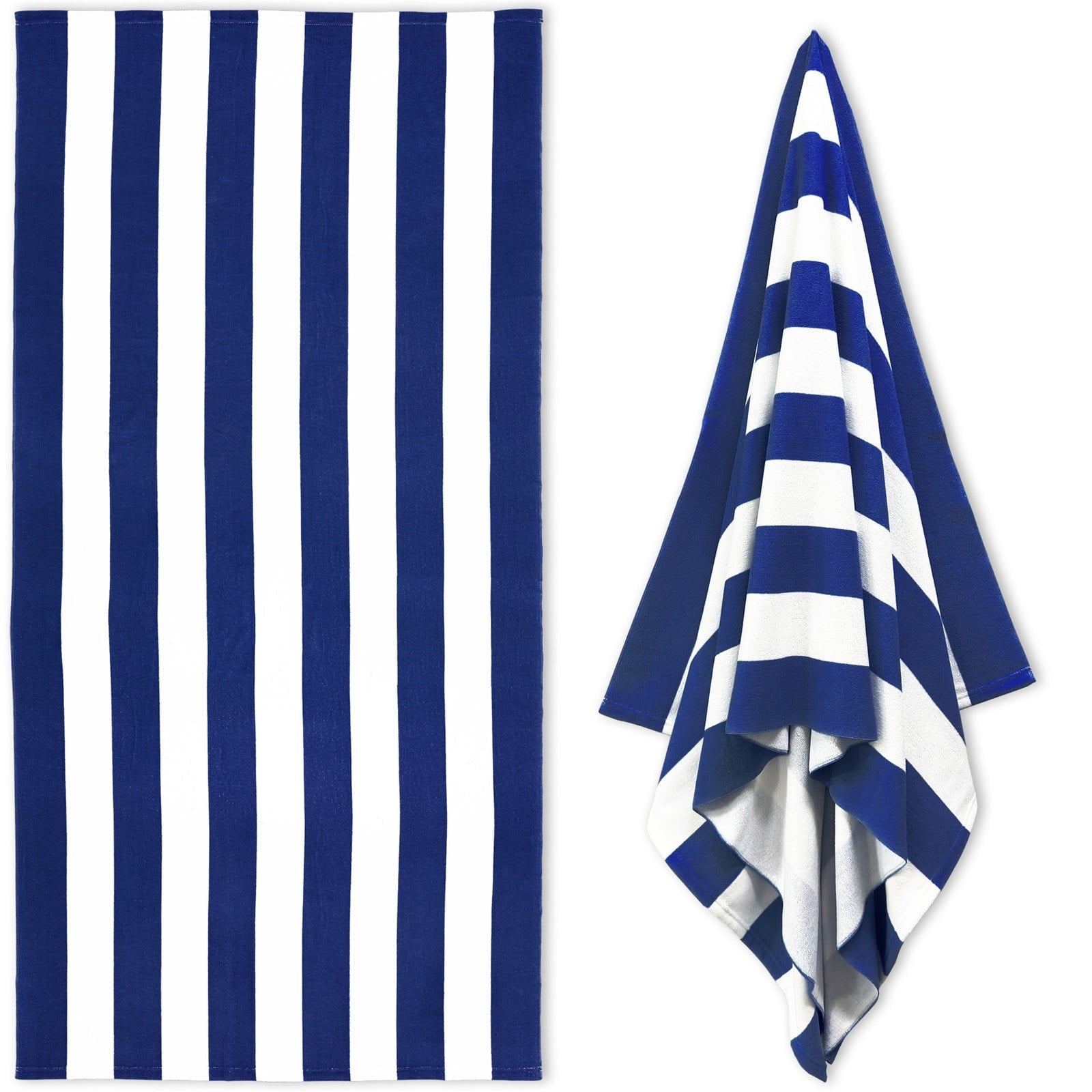 Large Beach Towels, Swimming Towel, Soft & Absorbent Oversized Sheet Made of 100% Cotton - for Swimming Pool, Home, Bath, Spa & Outdoor Use - Bright Colors Elegant Striped Design, Multicolor, 35x70 35" x 70" A