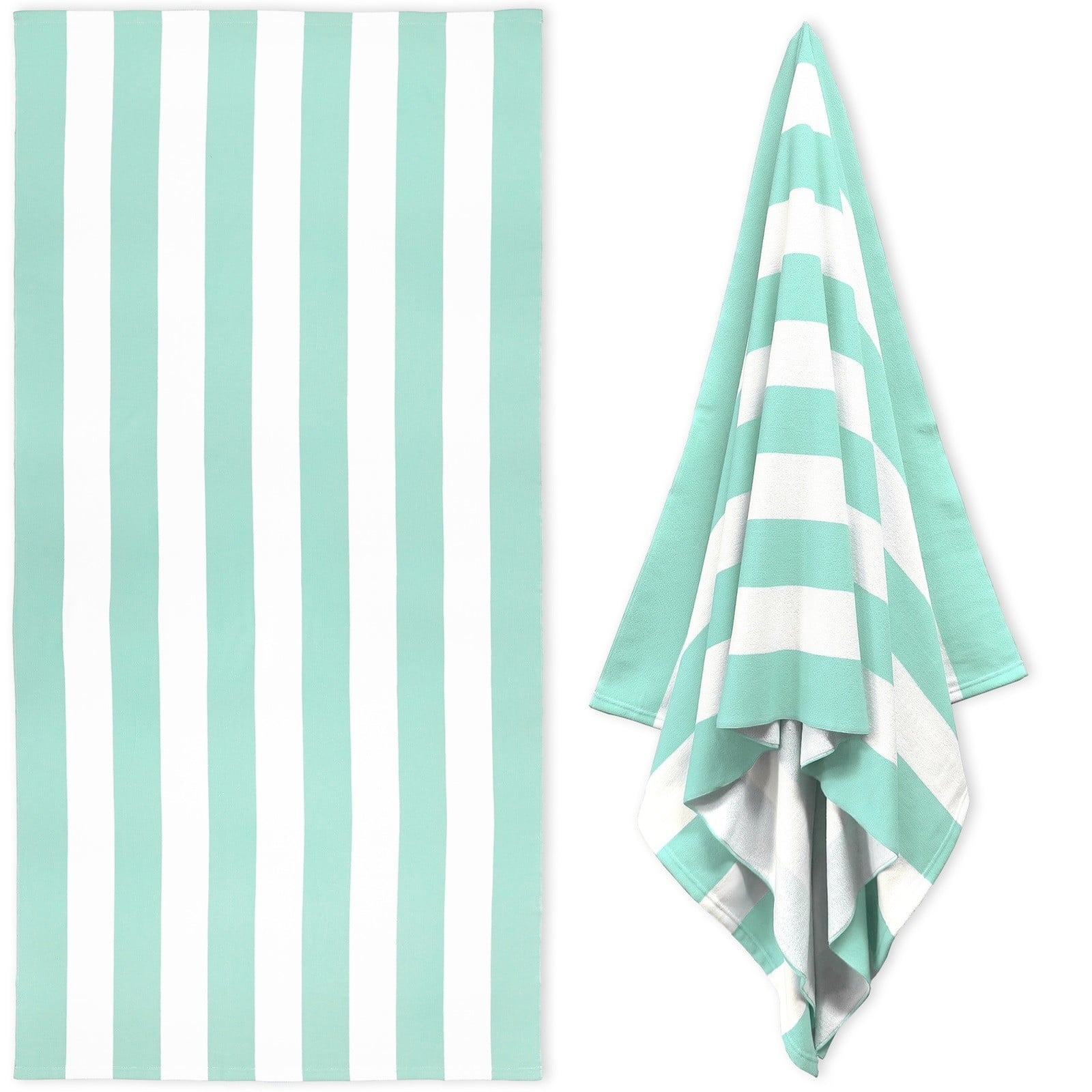 Large Beach Towels, Swimming Towel, Soft & Absorbent Oversized Sheet Made of 100% Cotton - for Swimming Pool, Home, Bath, Spa & Outdoor Use - Bright Colors Elegant Striped Design, Multicolor, 35x70 35" x 70" B