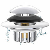 Universal Bath Drain Stopper and Cover, Bathtub Drain Stopper, Replaces Lift and Turn, Tip-Toe and Trip Lever drains for Tub, EZ Installation and Clearing, 1.4x2.0 1.4" x 2.0" Silver
