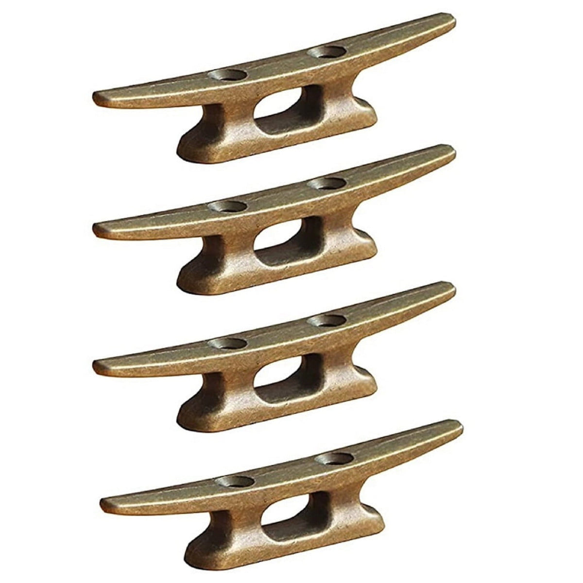 Boat Dock Cleats Rope Cleat Marine Cleats Iron Boat Cleats with Hardware ldeal for Deck,Nautical Decor,Cleats for Boat Dock,Boat Tie Down Cleats 4 PCS, 2x4x0.7 2" x 4" x 0.7" Bronze