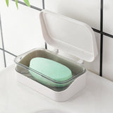 Bar Soap Holder Dish 1 Pack for Shower, Travel Soap Case with Lid for Gym, Camping Essentials, Travel Size Toiletries, Portable, Leakproof 4.72" x 3.14" x 1.77" Pink/1 Pcs