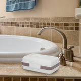 Bar Soap Holder Dish 1 Pack for Shower, Travel Soap Case with Lid for Gym, Camping Essentials, Travel Size Toiletries, Portable, Leakproof 4.72" x 2.99" x 1.97" White