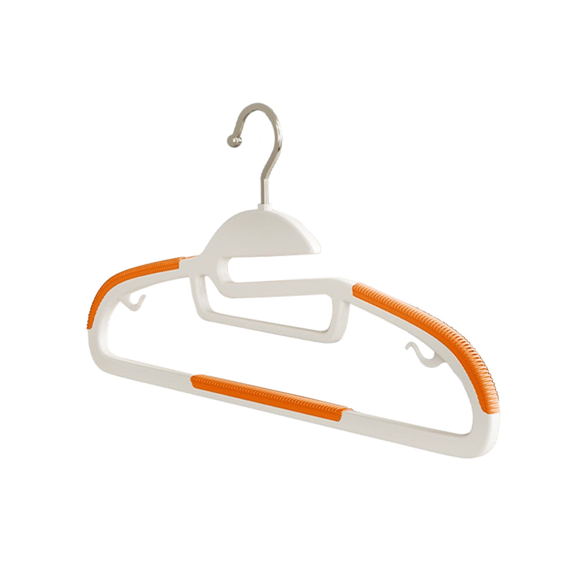Clothes Hangers Plastic, Sweater Hanger with 360° Swivel Hook, No Slip Hangers Wind Proof, Hanger Space-Saving, No Shoulder Bump Hangers Orange
