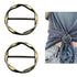 2 PCS Scarf Ring Clips Waist Buckle Clip T-Shirt Tie Pin Clip for Women Fashion Metal Circle Buckle for Clothes Hat Belt Decor, Black, 1.37Inches 1.37" Copper