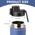 CGZQFEI Universal Water Bottle Lid Replacement - Black Nozzle Fit 12-42oz Stainless/Plastic Bottles (Leakproof Drinking Spout Design) Black