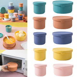 CGZQFEI Silicone Food Containers for Kids, Reusable Baby Snack Fruits Container with Lids, Leak Proof Silicone Food Storage Containers Kids Small Lunch Box BPA Free for Daycare School Travel Pink4