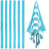 Large Oversized Beach Towel - Big Size Cotton 35 x 70 Inch Striped Pool Towel, Large Cabana Soft Swimming Towel for Adult Men Women, (Light Blue) 35" x 70" Light Blue