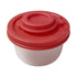 CGZQFEI Salt and Pepper Shakers Moisture Proof Set,Small Mini Salt Shaker to go Camping Picnic Outdoors Kitchen Lunch Boxes Travel Spice Set Clear with Red Covers Plastic Airtight Dispenser Red1