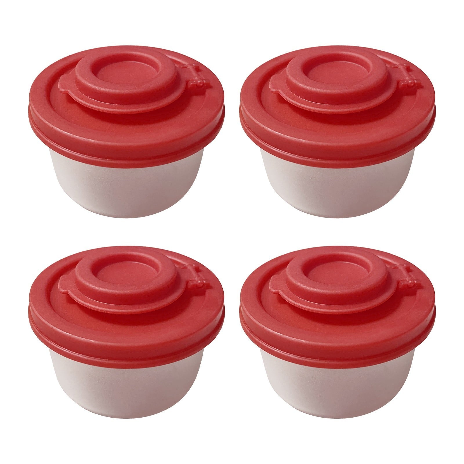 CGZQFEI Salt and Pepper Shakers Moisture Proof Set,Small Mini Salt Shaker to go Camping Picnic Outdoors Kitchen Lunch Boxes Travel Spice Set Clear with Red Covers Plastic Airtight Dispenser Red3