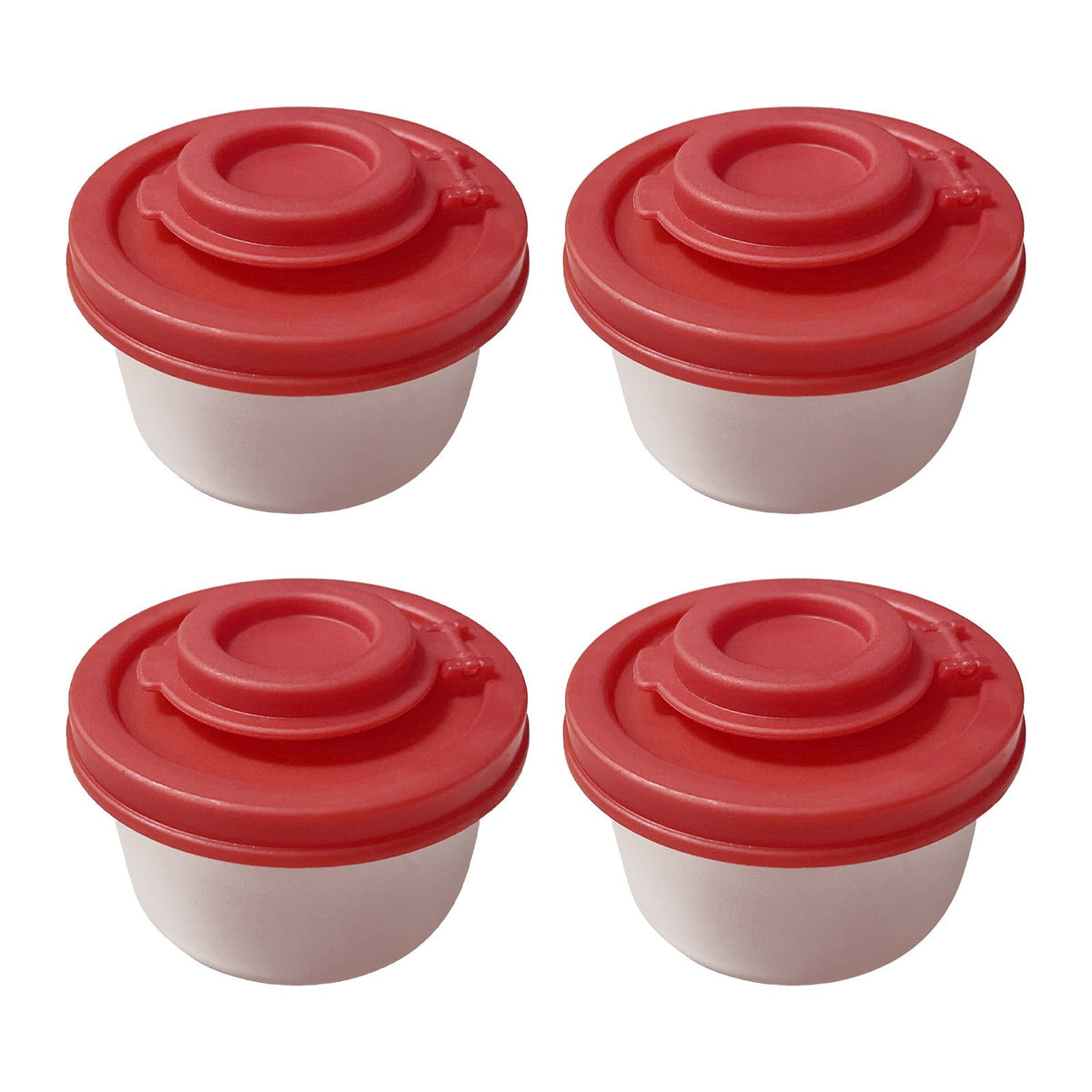 CGZQFEI Salt and Pepper Shakers Moisture Proof Set,Small Mini Salt Shaker to go Camping Picnic Outdoors Kitchen Lunch Boxes Travel Spice Set Clear with Red Covers Plastic Airtight Dispenser Red3