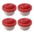 CGZQFEI Salt and Pepper Shakers Moisture Proof Set,Small Mini Salt Shaker to go Camping Picnic Outdoors Kitchen Lunch Boxes Travel Spice Set Clear with Red Covers Plastic Airtight Dispenser Red3