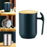 Spill-Proof Cup for Elderly, Stainless Steel Convalescent No-Spill Feeding Cup with Handle for Seniors & Adults & Maternity, Drinking Cup for Safe Hydration (Blue) 2.75x4.92 2.75" x 4.92" Green