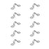 10pcs Stainless Steel Rigid Pipe Strap for 0.78 Inch Hose OD, 2 Holes Cable U Bracket Clamp Hanger Tube Strap Tension Clips, 2.36Inches 2.36" Silver