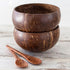 Coconut Shell Bowl, Natural Handcrafted Bowl, Polished Coconut Acai Bowls with Spoon for Warm and Cold Foods, Washable by Hand, for Smoothies and Salads Vegan Gifts Kitchen Decor