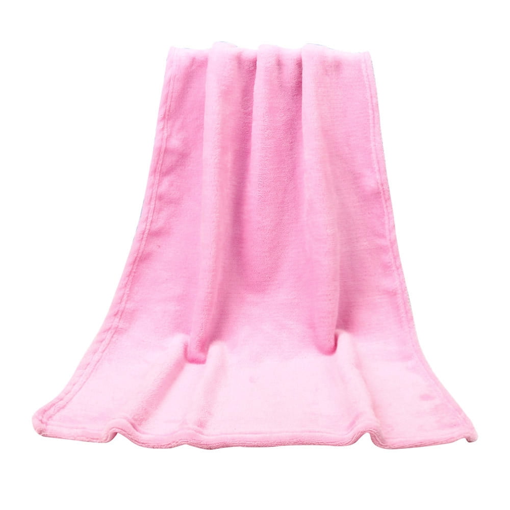 50X70CM Fashion Solid Flannel Blanket - Soft Warm Coral Plaid Throw for Kids | Cozy Small Blanket for Couch, Bed & Home | Lightweight Solid Color Fleece Blanket with Plaid Pattern(Watermelon Red) Pink