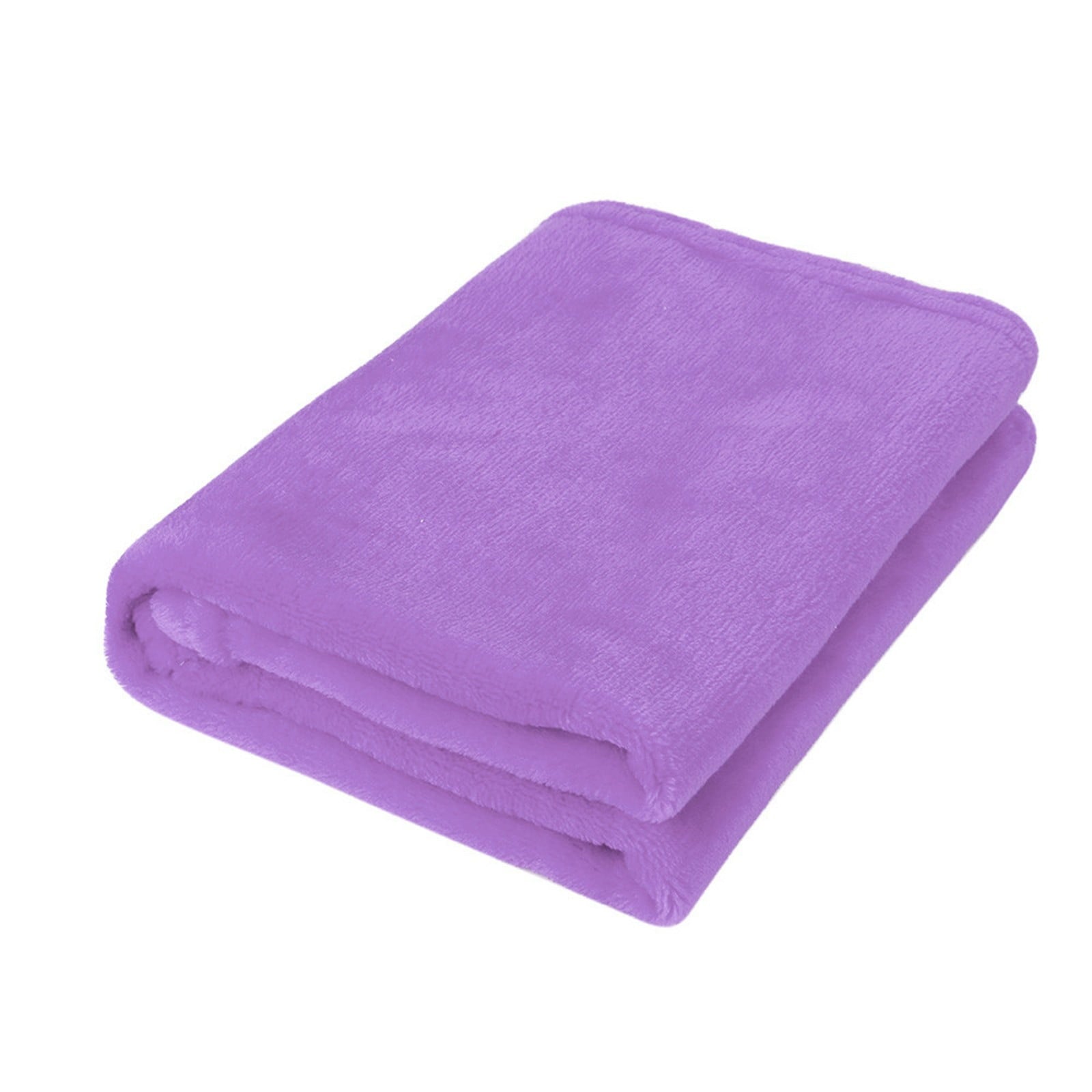 50X70CM Fashion Solid Flannel Blanket - Soft Warm Coral Plaid Throw for Kids | Cozy Small Blanket for Couch, Bed & Home | Lightweight Solid Color Fleece Blanket with Plaid Pattern(Watermelon Red) Purple