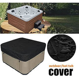 Square Hot Tub Cover - Outdoor Heavy Duty Protector for Patio Spas and Swimming Pools | Hard Covers For Hot Tub Waterproof Dust Cover for Hot Tubs, Jacuzzis, and Outdoor(Black -89.76x11.81") Black -86.61x11.81"