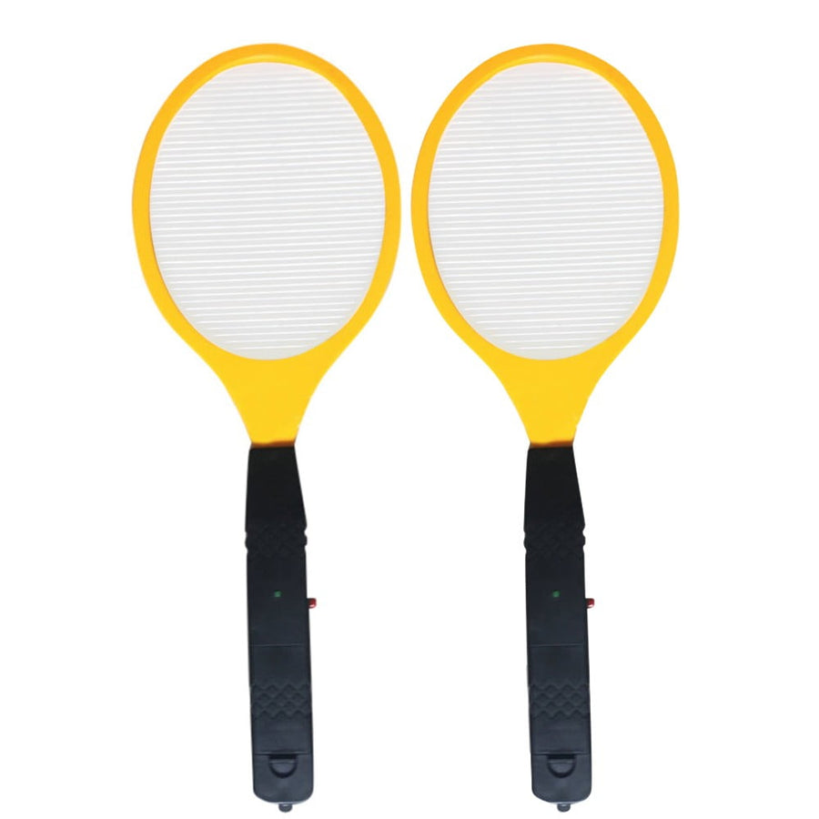 2 Pack Large Electric Mosquito Swatter Racket - Rechargeable Bug Zapper for Indoor Outdoor Use, Safety Mesh, Powerful Fly Killer, Ergonomic Handle Insect Pest Control (19x7.1in)